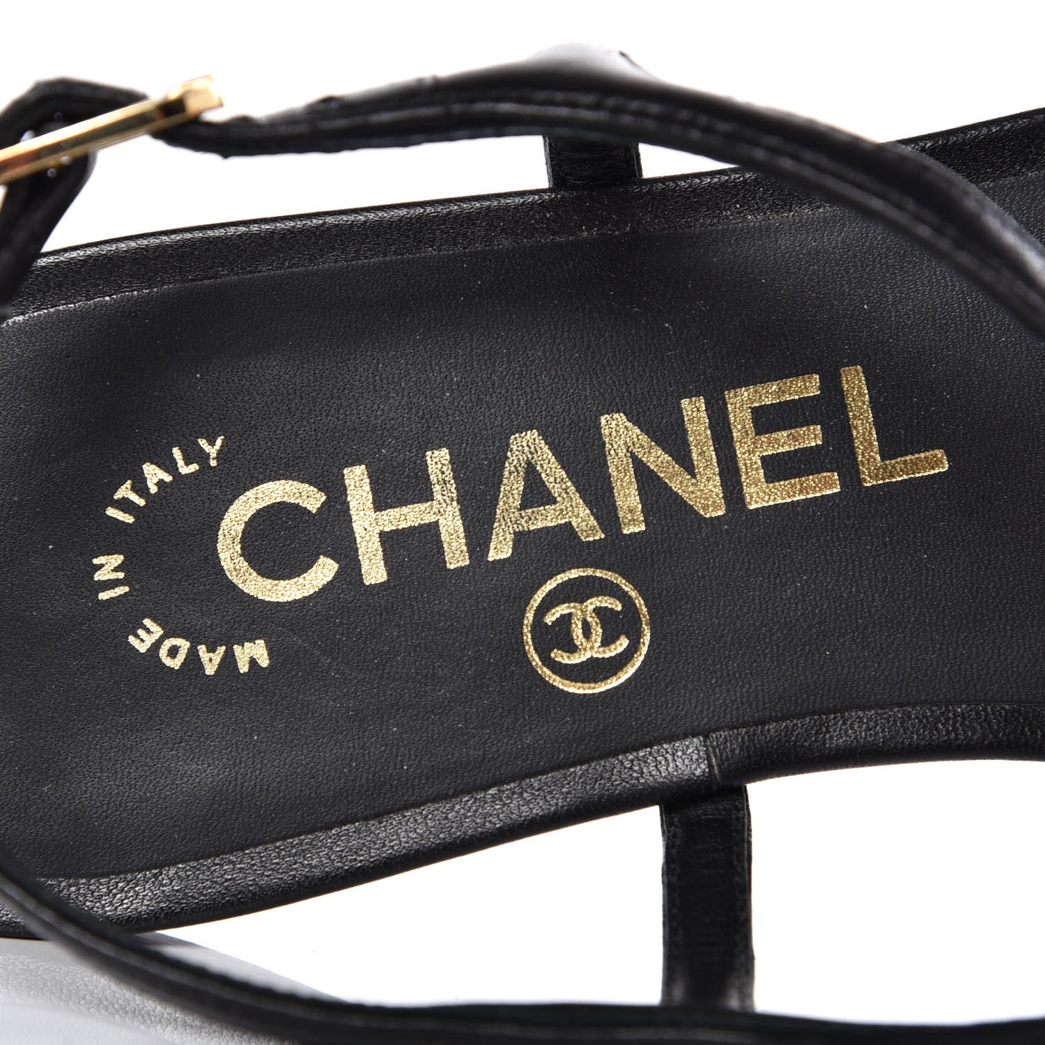 Chanel Lambskin Camellia Thong Sandals 35.5 Black White 8 of 11