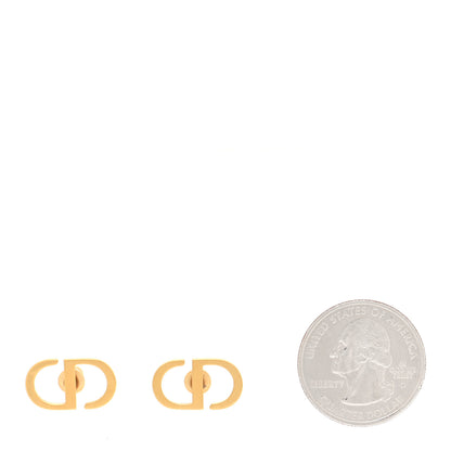 Christian Dior Metal Petit CD Stud Earrings Gold 2 of 5