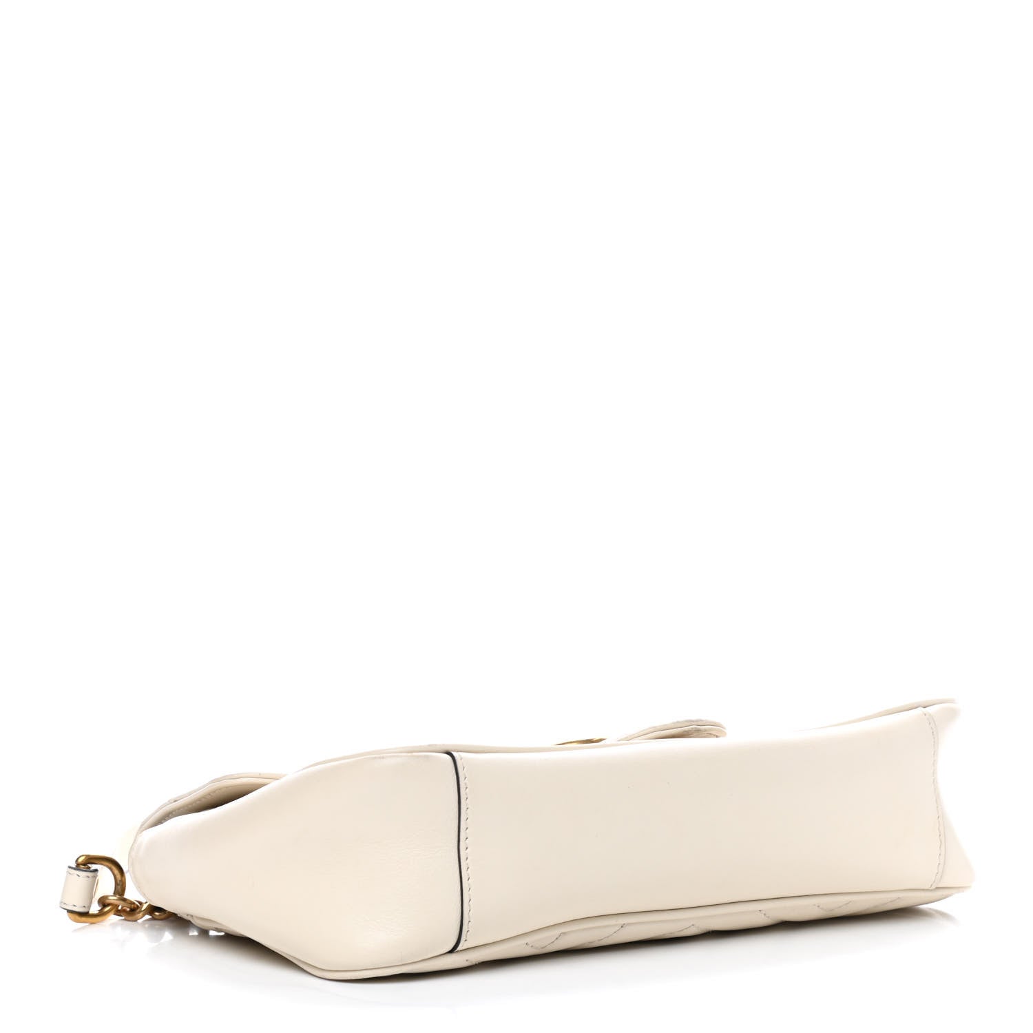 Gucci Calfskin Matelasse Small GG Marmont Shoulder Bag White 4 of 10