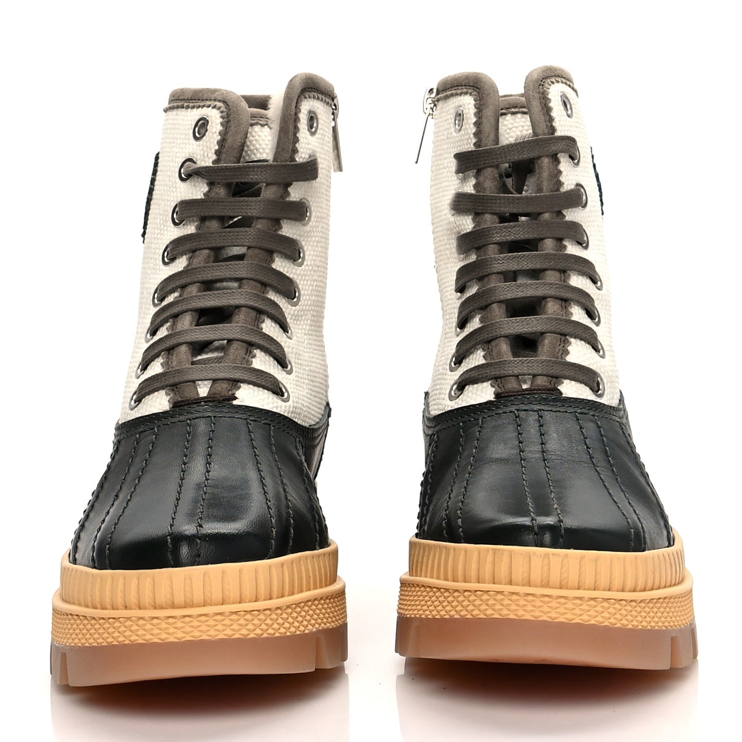 Calfskin Shearling Oskar Boot 36.5 Sea Green Latte