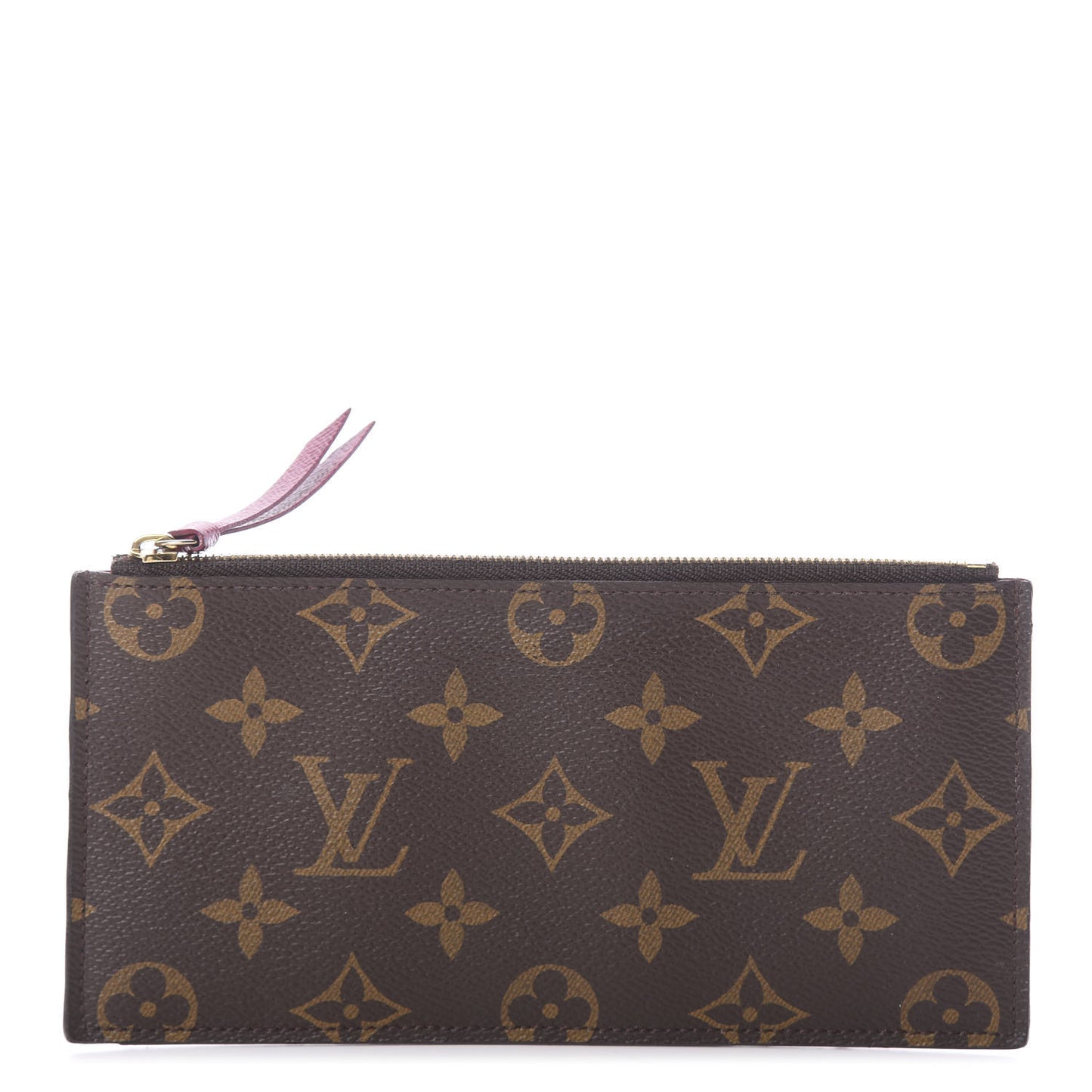 Monogram Felicie Chain Wallet Zippered Insert Fuchsia