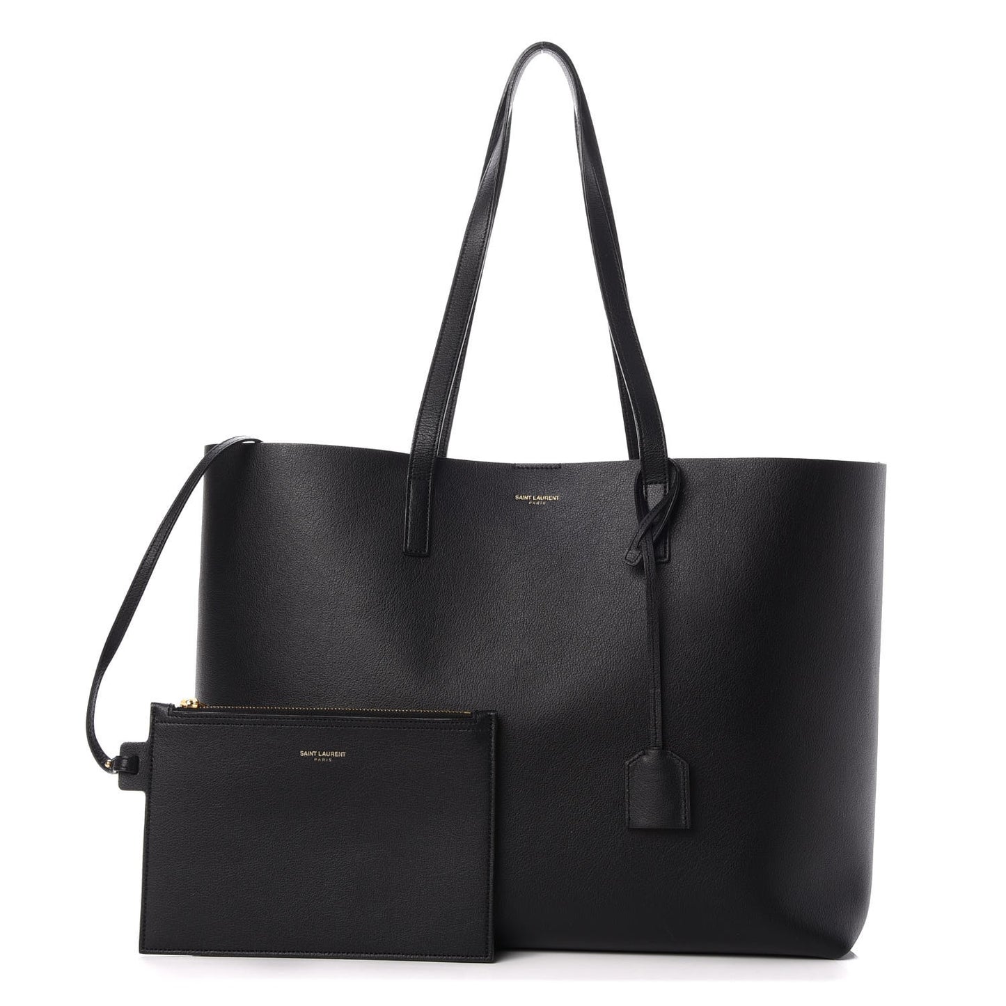 Calfskin Large Shopping Tote Black