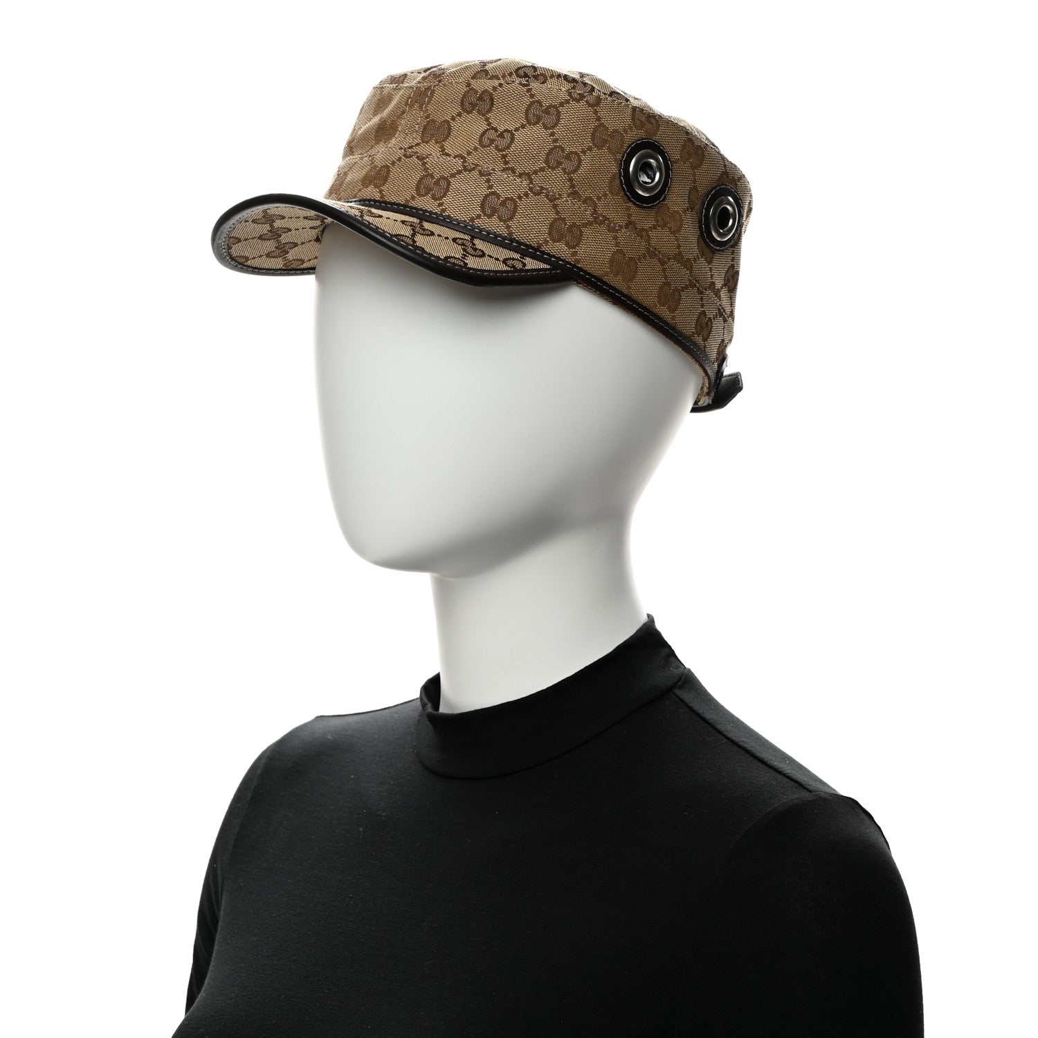 Gucci Monogram Military Hat S Brown 2 of 9