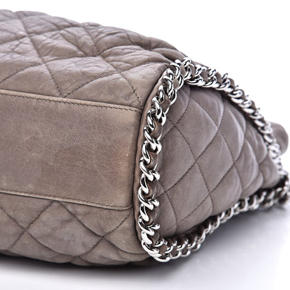 Chanel Washed Lambskin Chain Around Hobo Grey 10 of 16