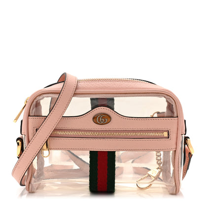 Gucci Vinyl Web Mini Ophidia Transparent Shoulder Bag Perfect Pink 3 of 28