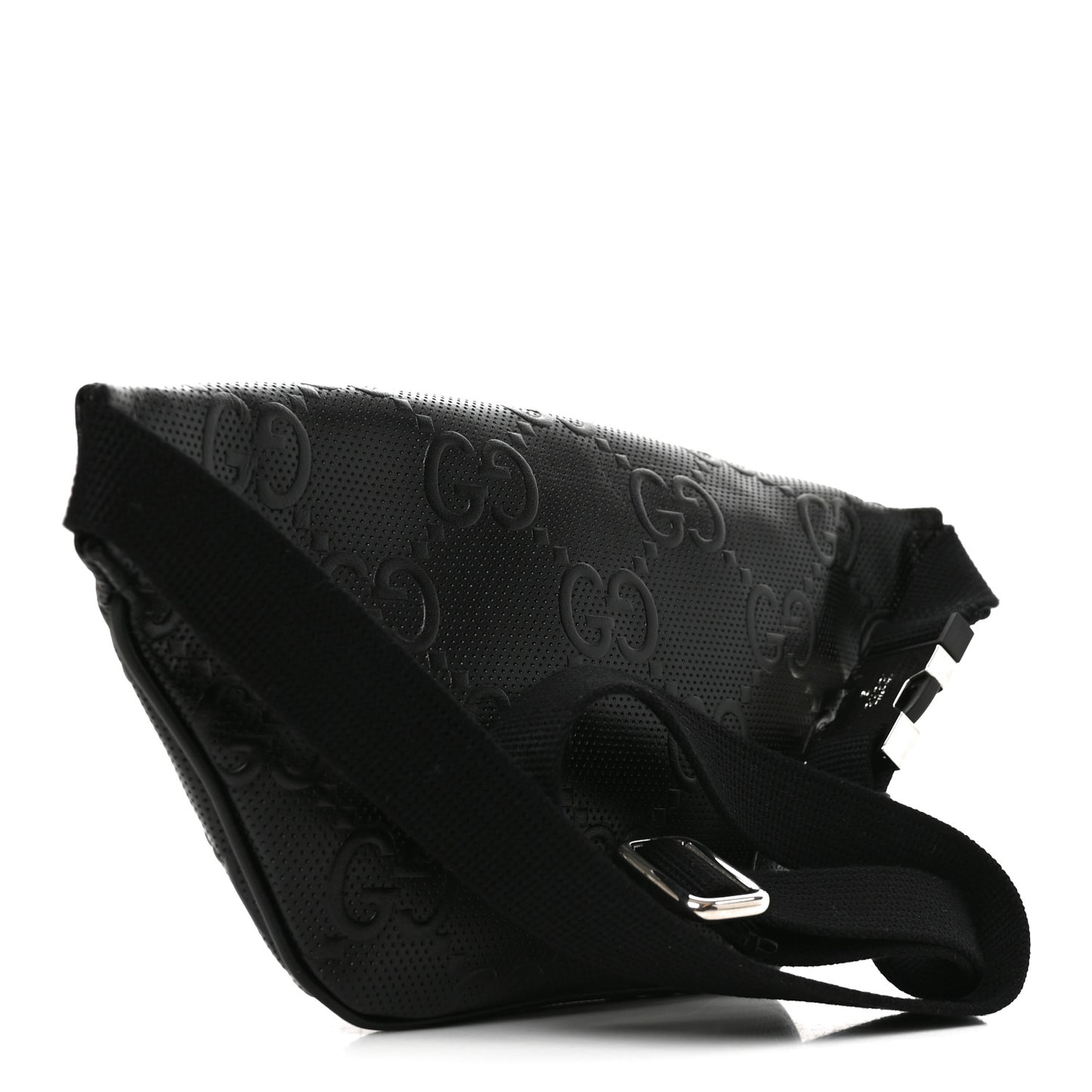 Calfskin GG Tennis Embossed Belt Bag Black
