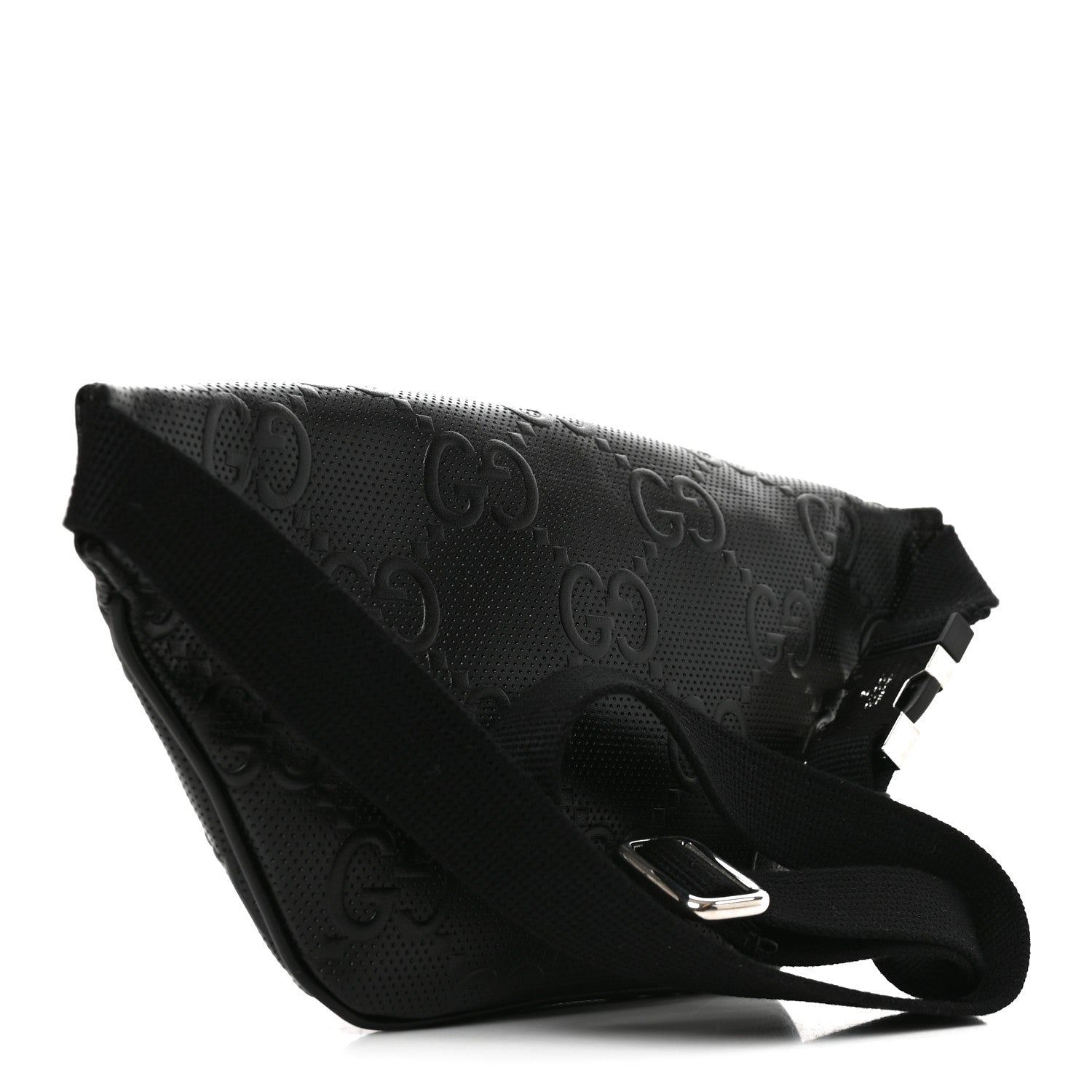 Gucci Calfskin GG Tennis Embossed Belt Bag Black 3 of 10