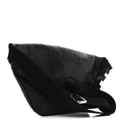 Gucci Calfskin GG Tennis Embossed Belt Bag Black 3 of 10