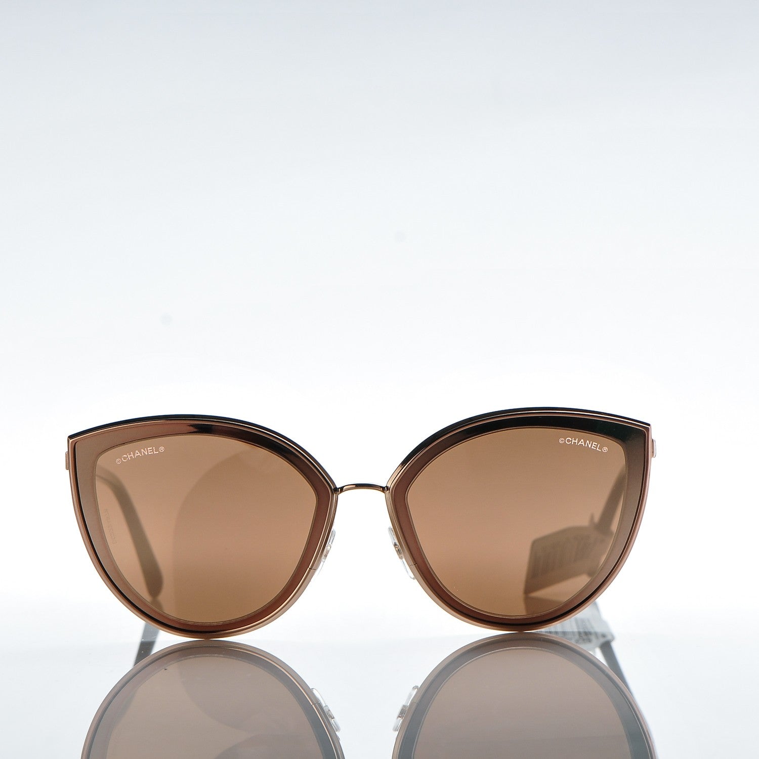 Chanel Metal Cat Eye Sunglasses 4222 Pink Gold 2 of 8