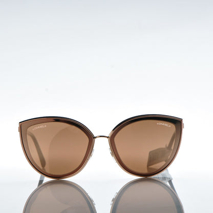 Chanel Metal Cat Eye Sunglasses 4222 Pink Gold 2 of 8