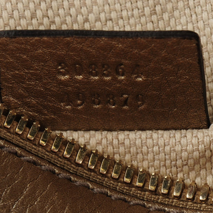 Gucci Metallic Pebbled Calfskin Small Soho Disco Bag Golden Beige 7 of 7