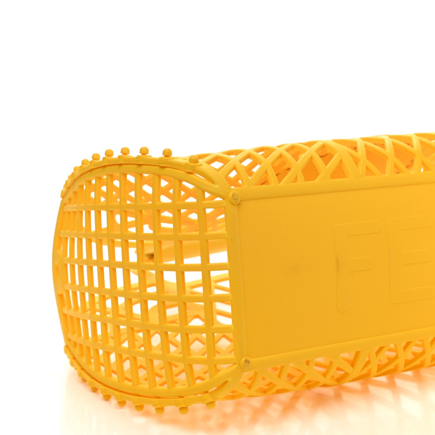 Recycled Plastic Vitello Liberty Matte Medium Fendi Basket Limone