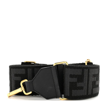 Fendi Ribbon Vitello Seta FF 1974 Adjustable Strap You Black 1 of 5