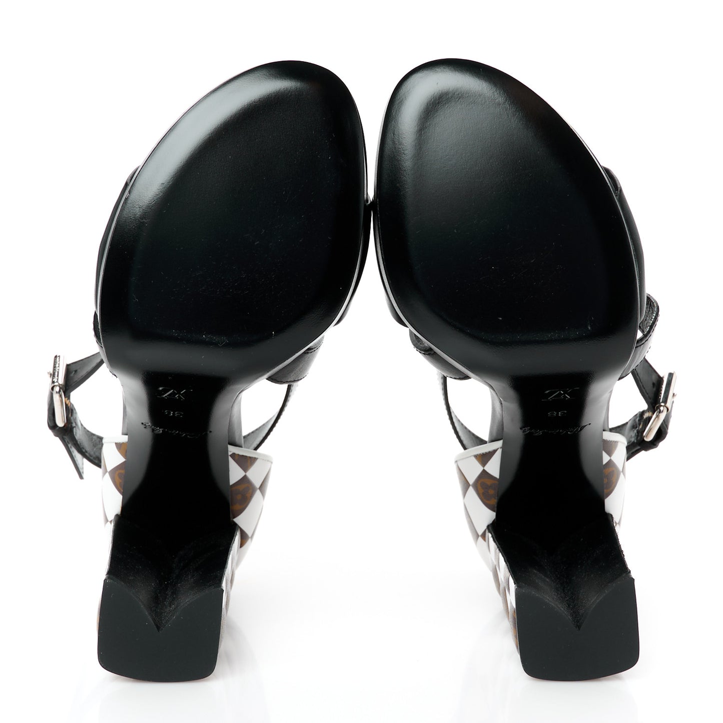 Calfskin Monogram Damier Tressage Matchmake Cross Sandals 38