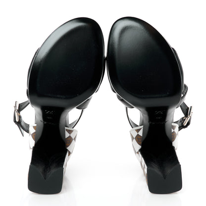 Louis Vuitton Calfskin Monogram Damier Tressage Matchmake Cross Sandals 38 6 of 9