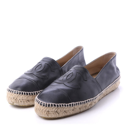 Chanel Lambskin CC Espadrilles 40 Black 3 of 11