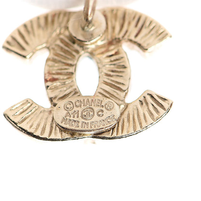Chanel Crystal Mini CC Earrings Light Gold 4 of 4