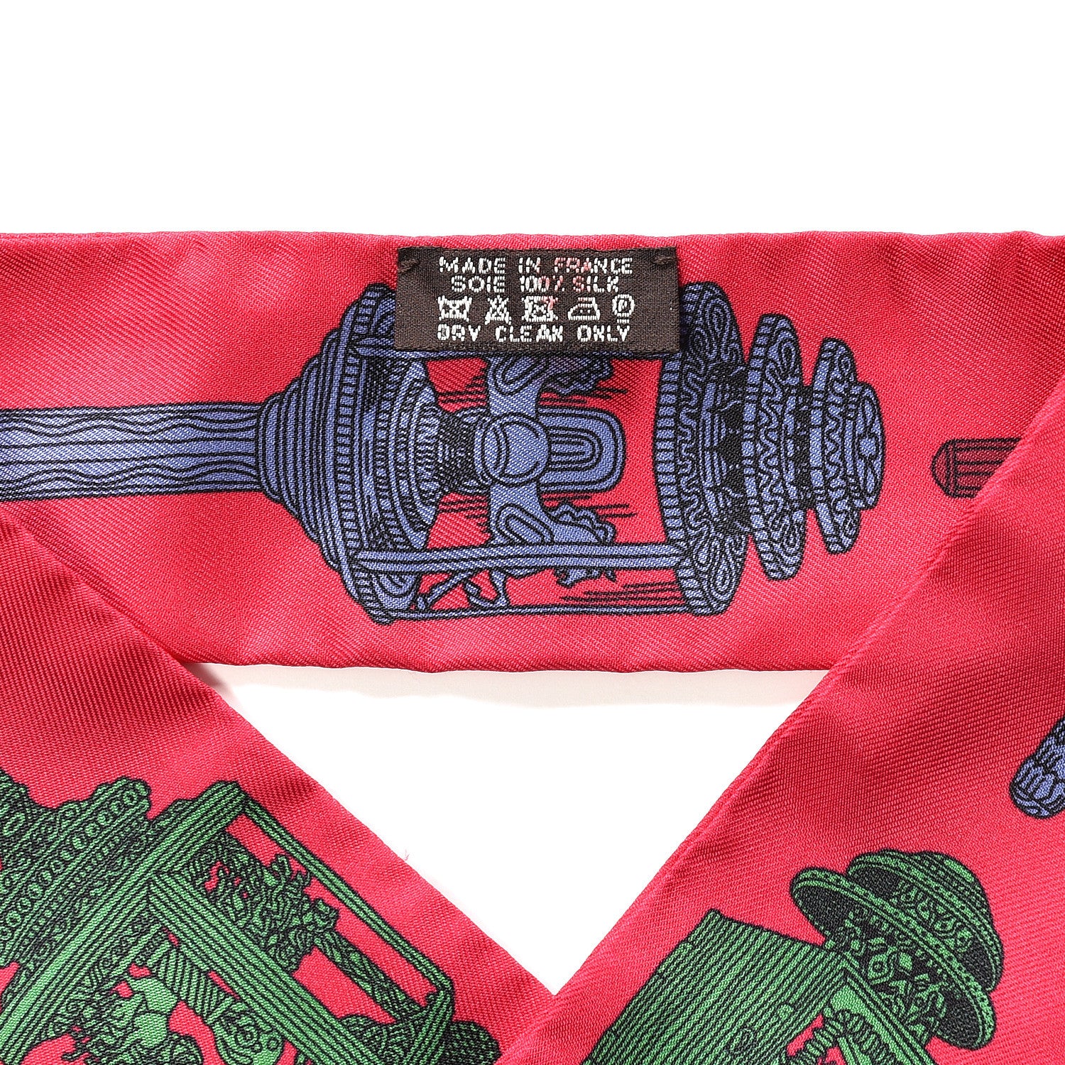 Hermes Silk Merveilleuses Lanternes Twilly Fuchsia Vert Bleu Lavande 2 of 2