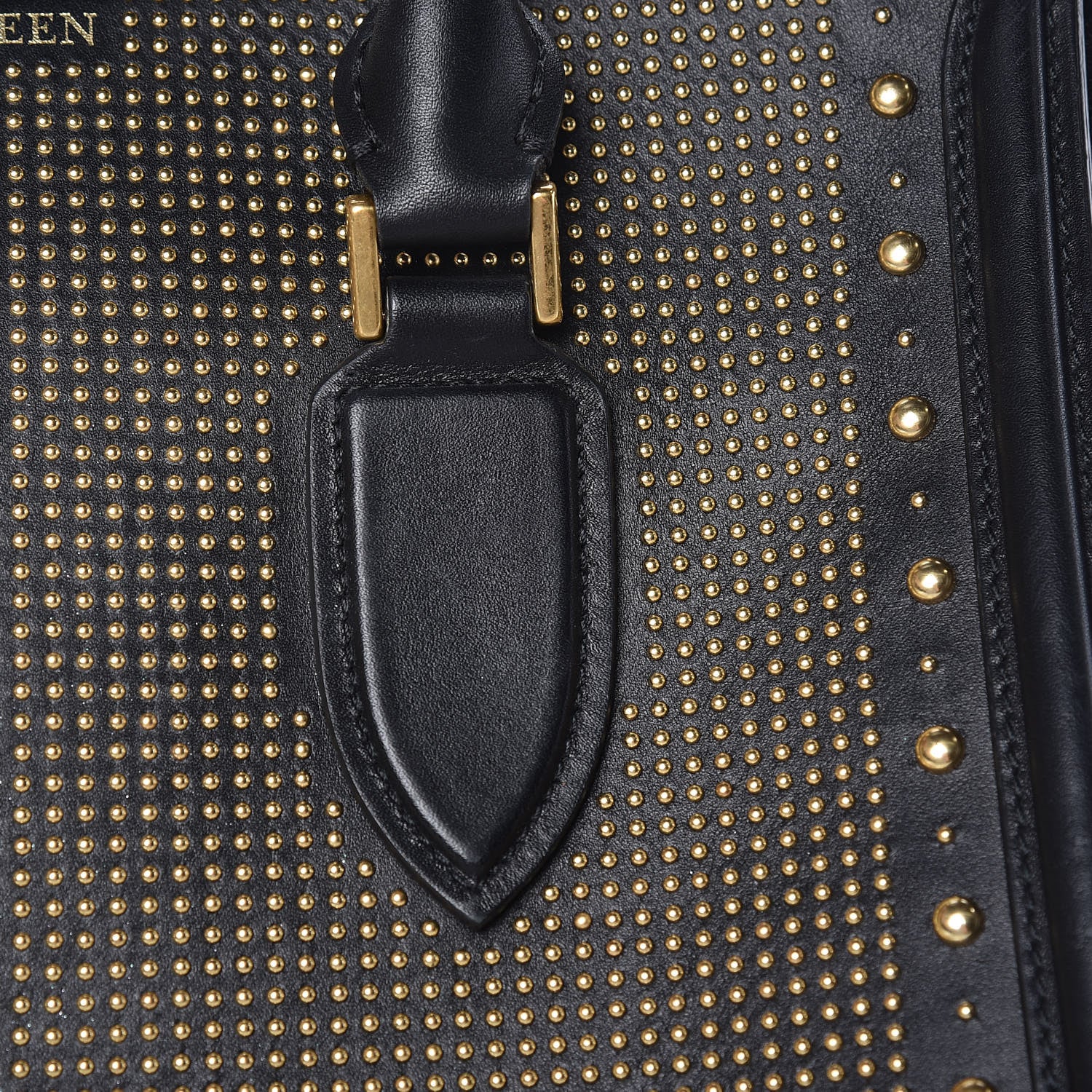 Alexander McQueen Calfskin Studded Large Heroine Black 22 of 24