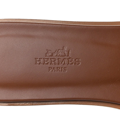 Hermes Box Calfskin Oran Sandals 36 Gold 8 of 9