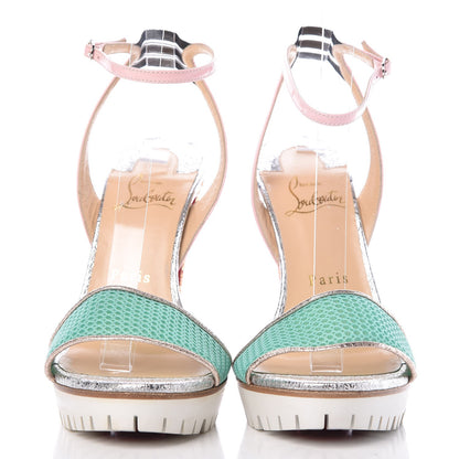 Christian Louboutin Mesh Patent Volumetric 120 Sandals 38 Opal 2 of 12