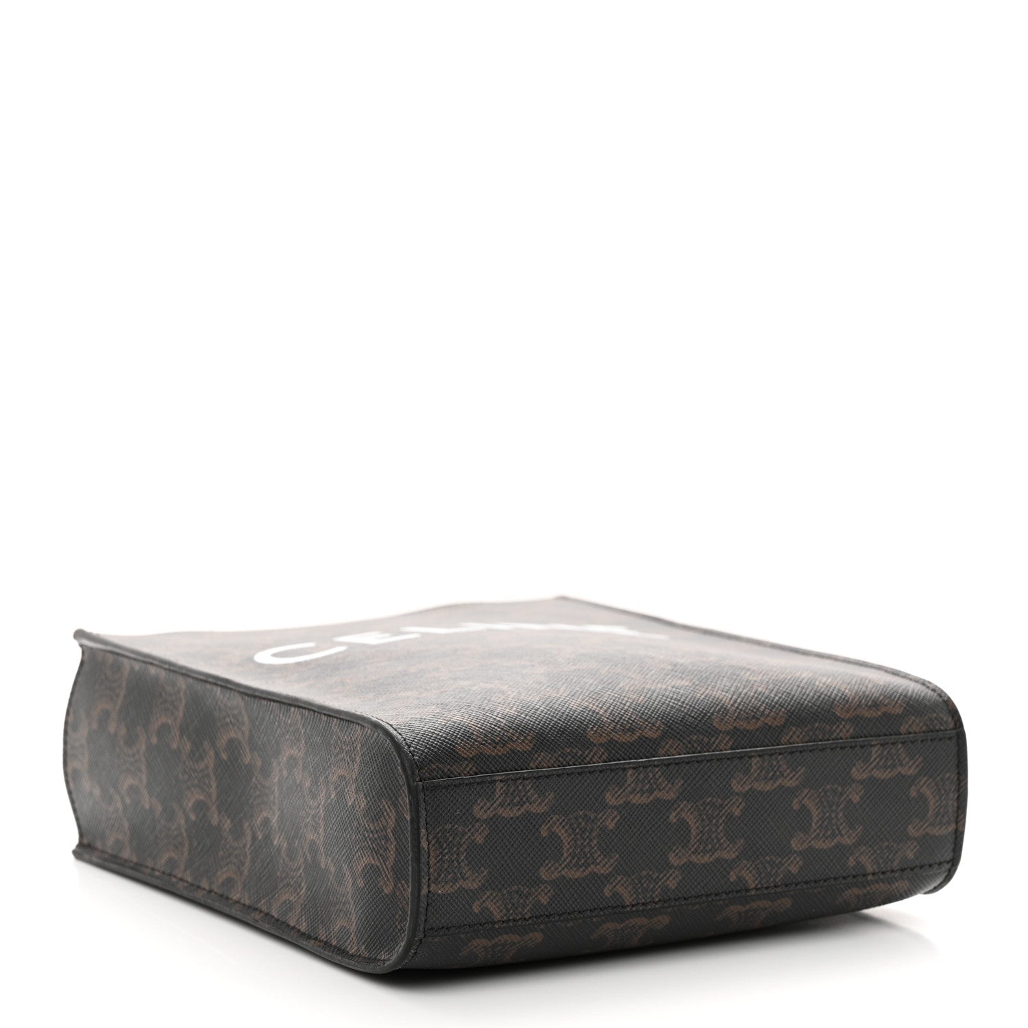 Celine Triomphe Canvas Calfskin Mini Vertical Cabas Tan 4 of 12