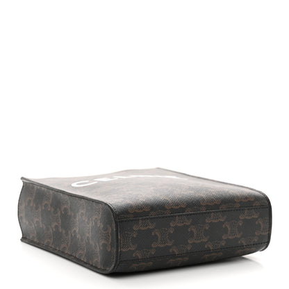 Celine Triomphe Canvas Calfskin Mini Vertical Cabas Tan 4 of 12