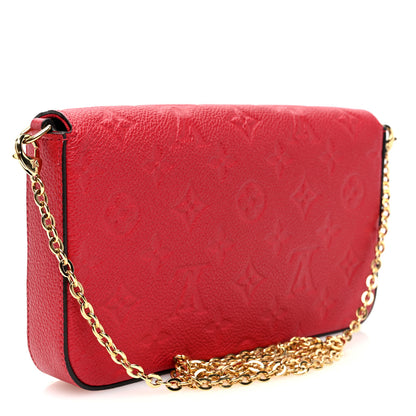 Louis Vuitton Empreinte Pochette Felicie Chain Wallet Scarlet 3 of 10
