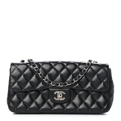 Chanel Lambskin Quilted East West Flap Black 1 of 9