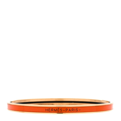 Hermes Enamel Uni Bangle 62 Orange Fruite 1 of 5