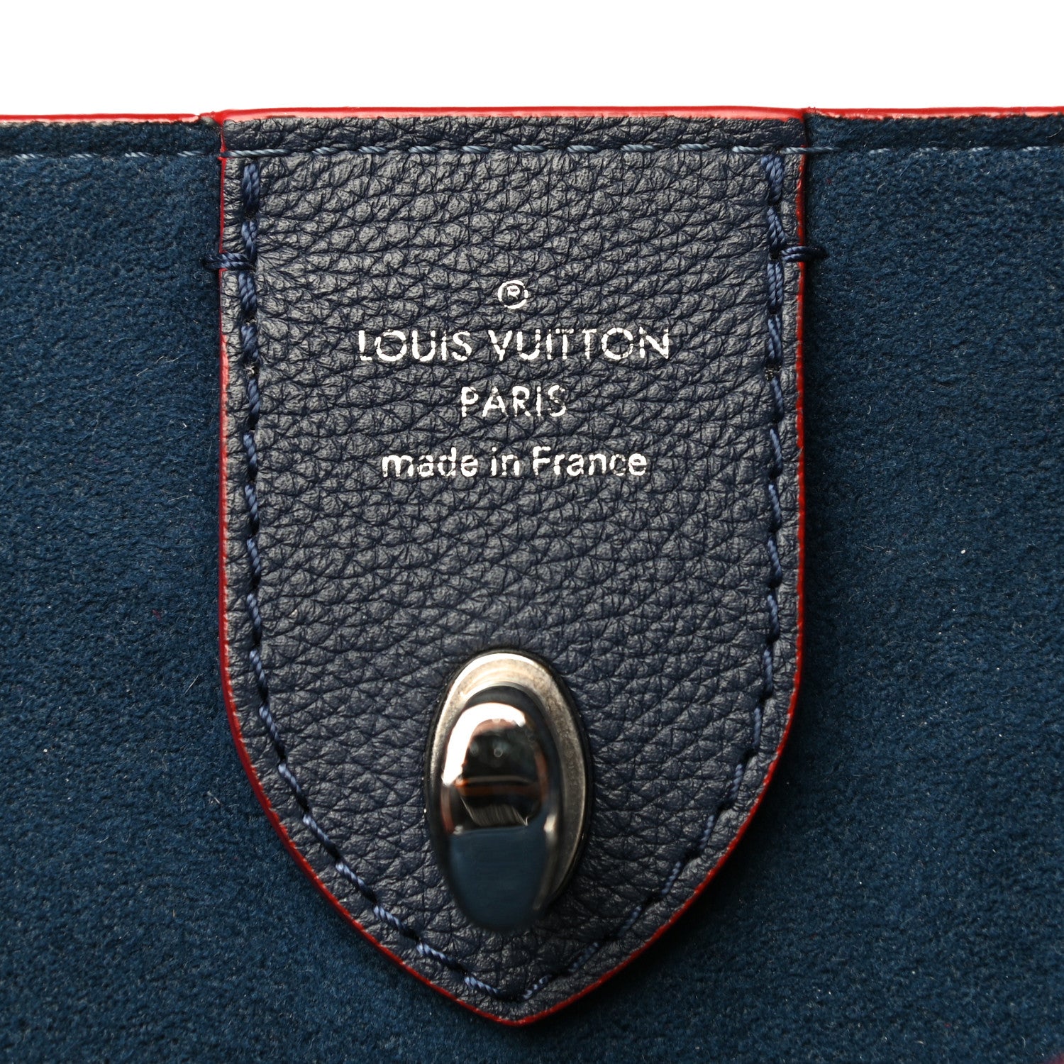 Louis Vuitton Calfskin Lockme Go Tote Marine Rouge 6 of 11