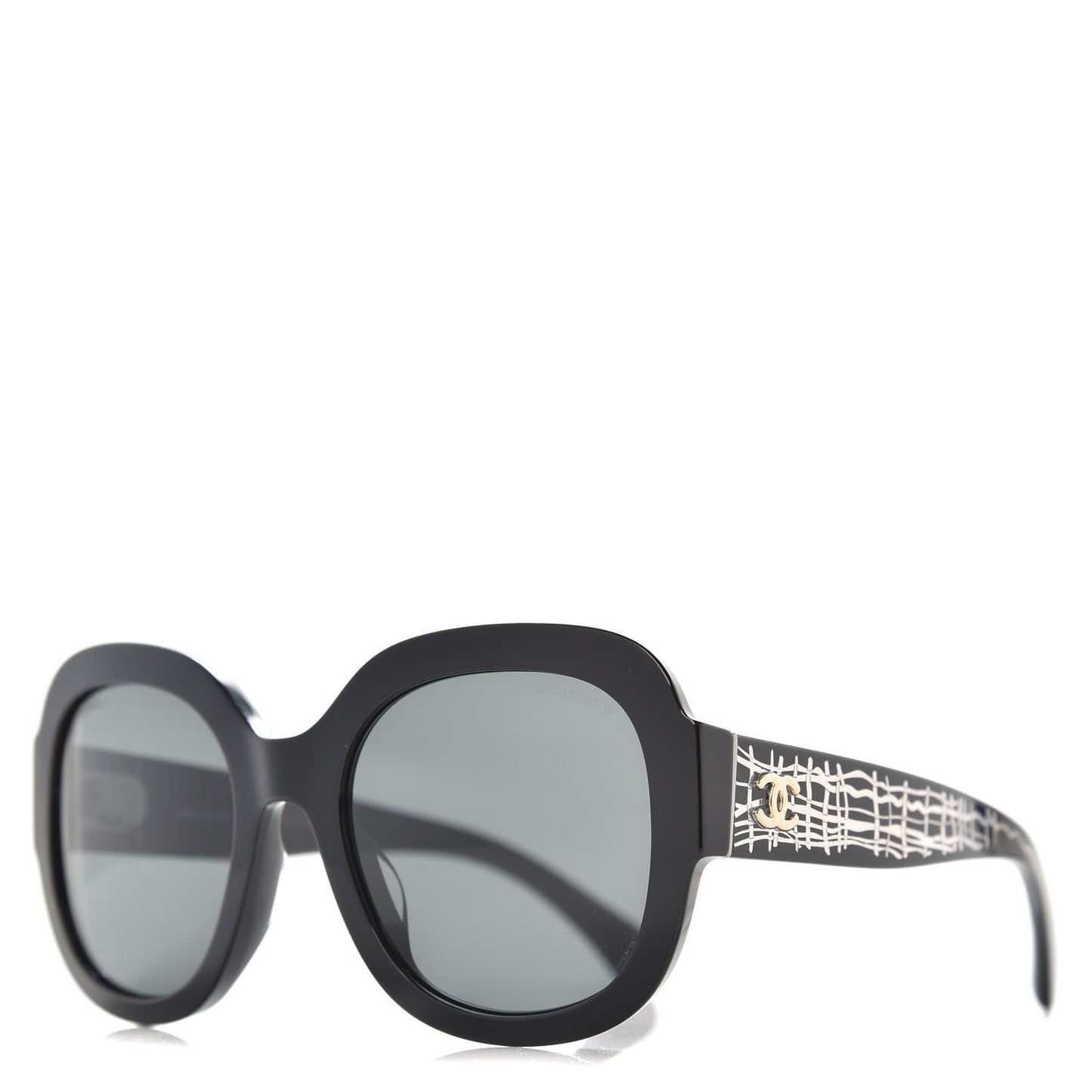 Acetate Polarized Pantos Sunglasses 5433-A Black