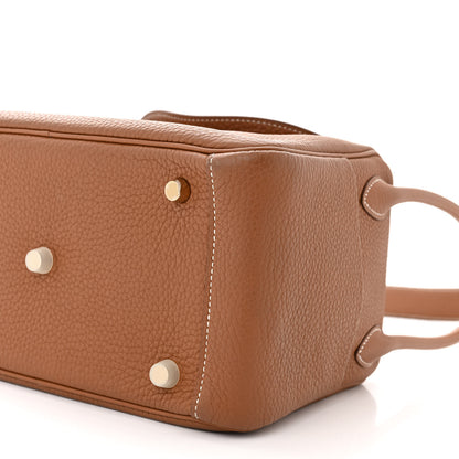 Hermes Taurillon Clemence Lindy 26 Gold 10 of 11