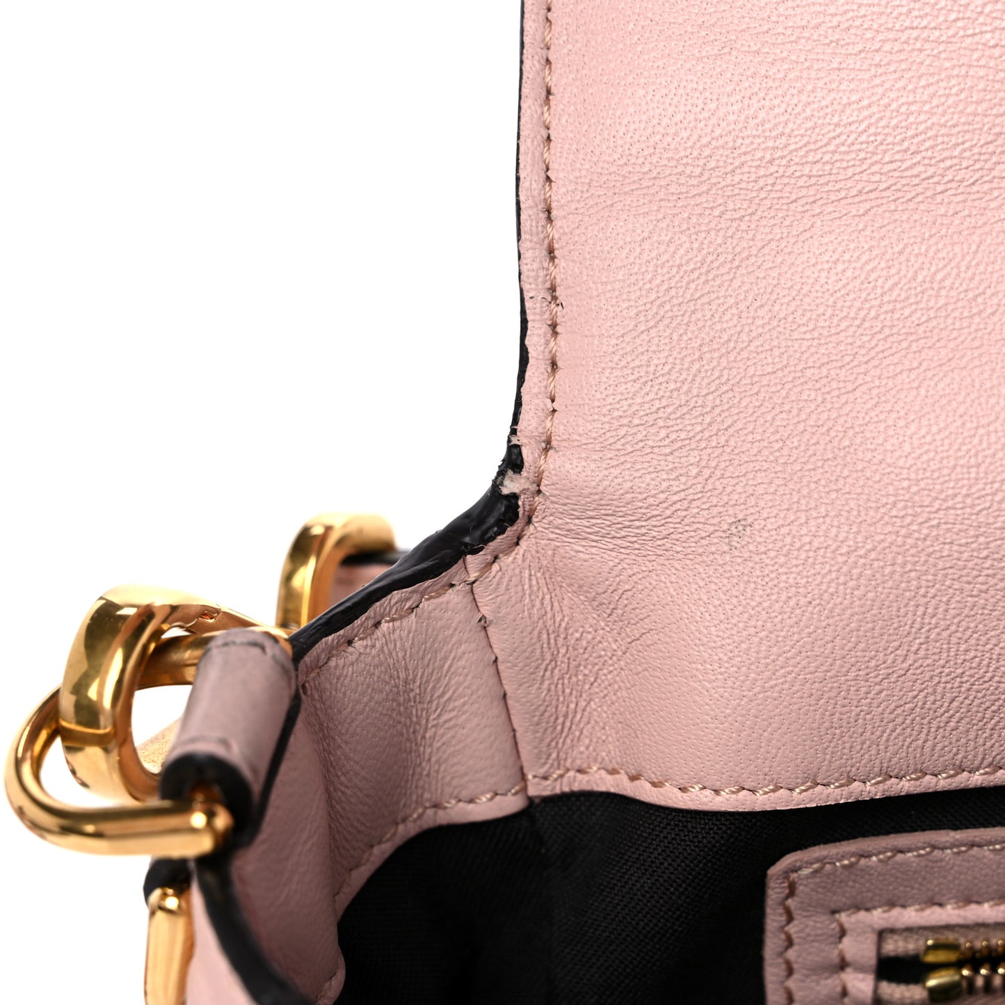 Nappa FF 1974 Embossed Baguette Rosa Quarzo