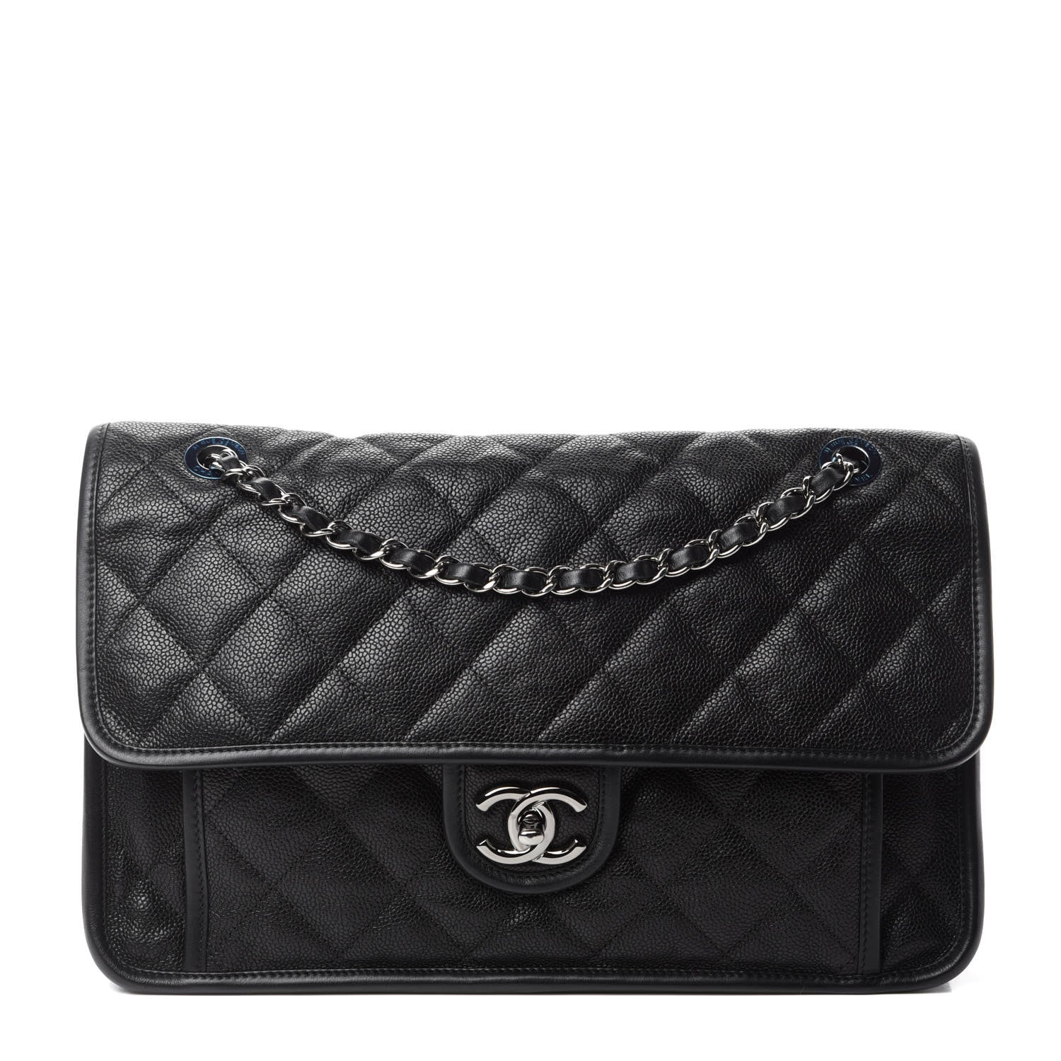 Chanel Caviar Quilted Large French Riviera Flap Black 1 of 10