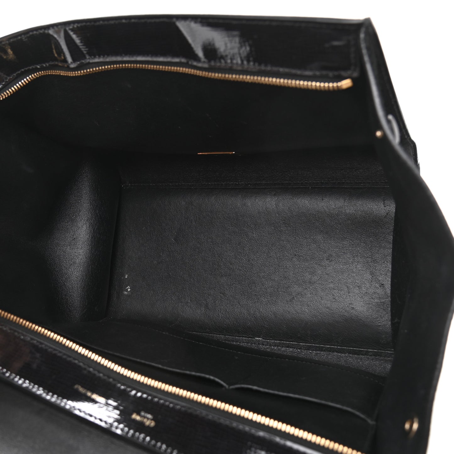 Patent Suede Medium Trapeze Black