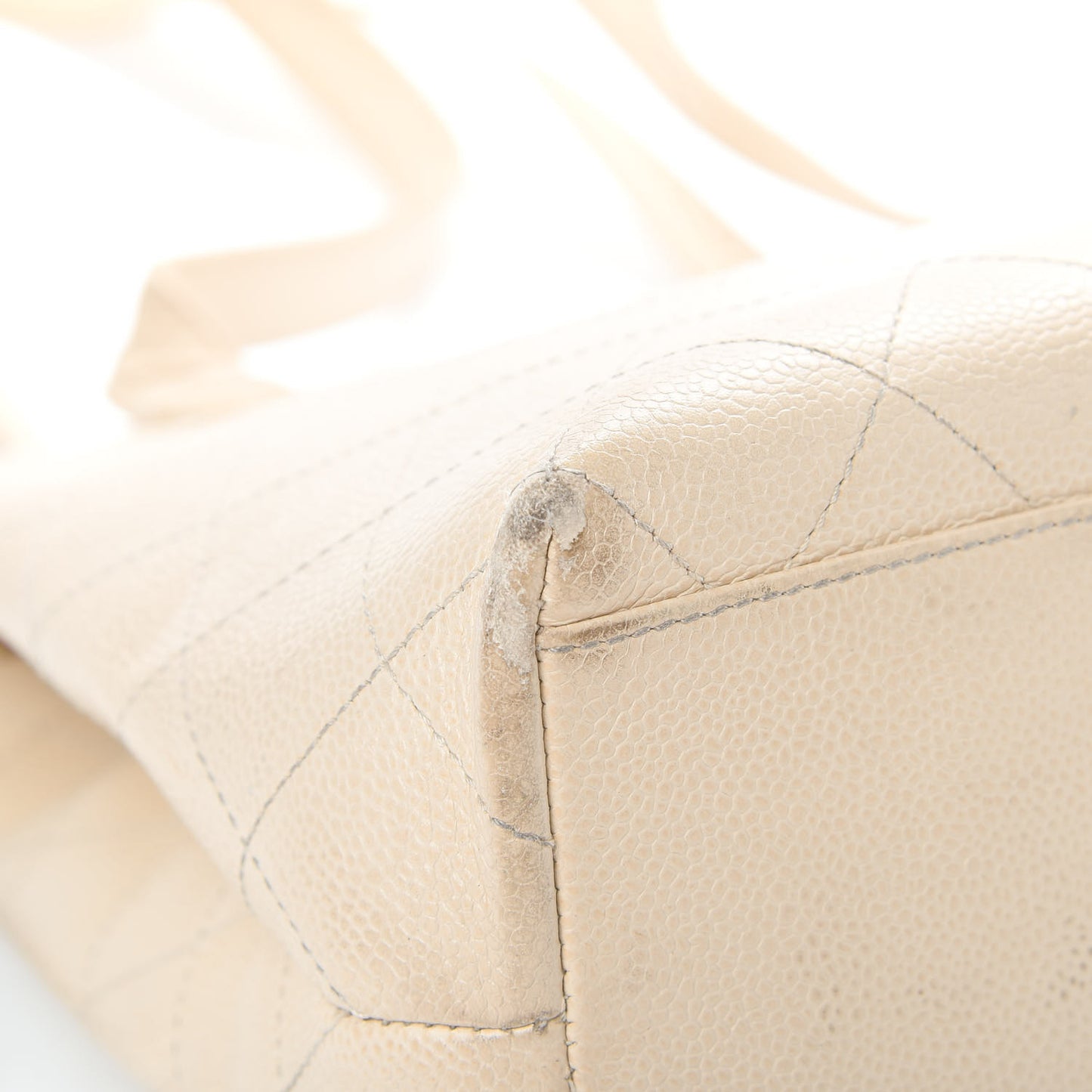 Caviar Stitched Tote Beige