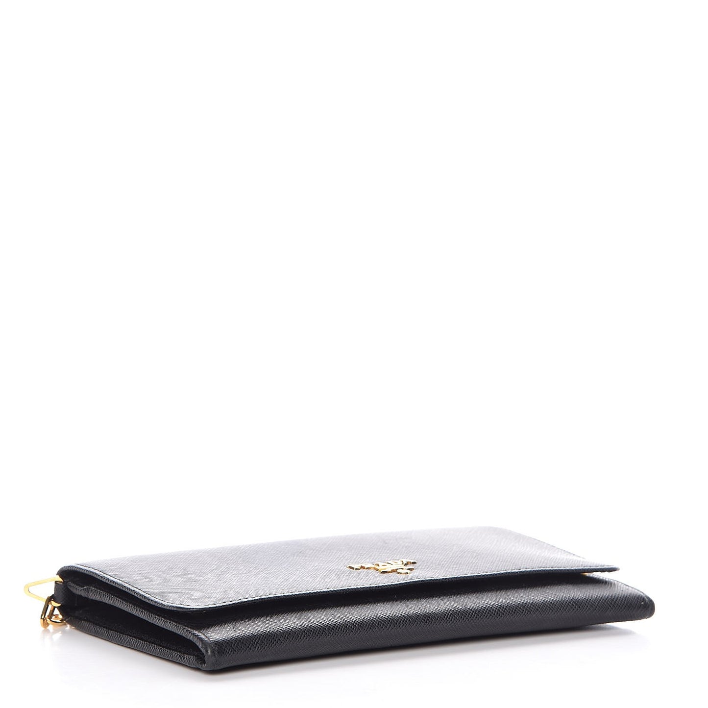 Saffiano Metal Large Chain Wallet Black