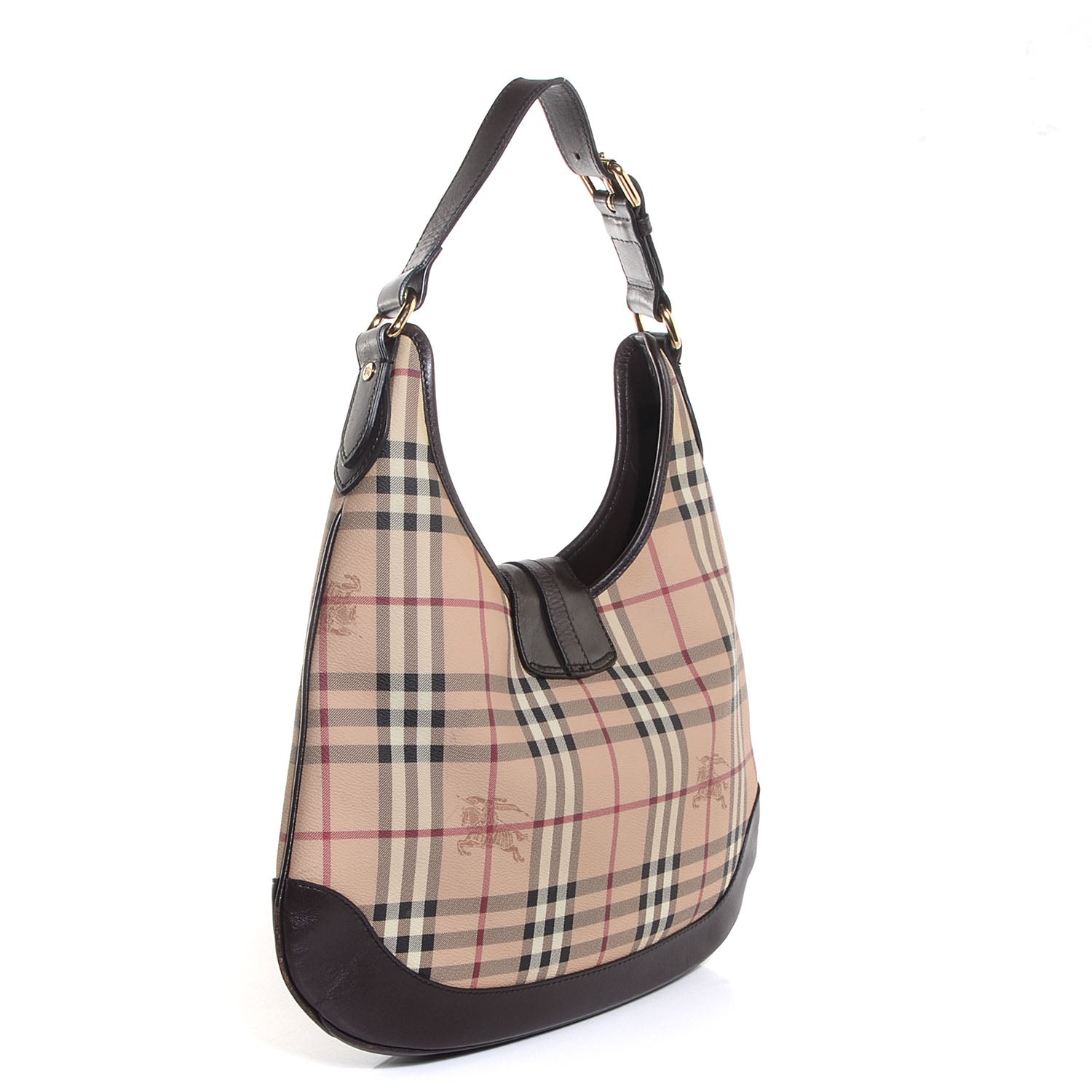 Burberry Haymarket Check Brooke Hobo Brown 3 of 8