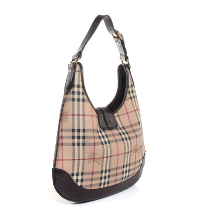 Burberry Haymarket Check Brooke Hobo Brown 3 of 8