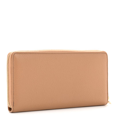 Gucci Pebbled Calfskin Soho Zip Around Wallet Camelia 3 of 9