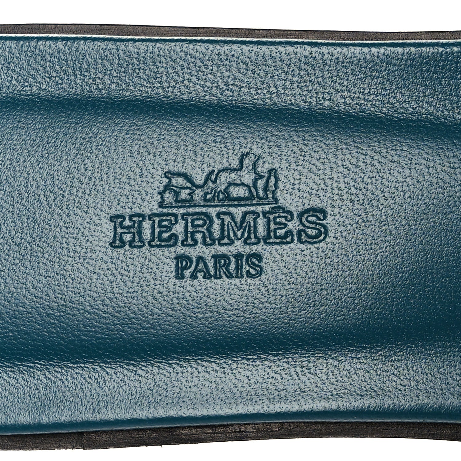 Hermes Calfskin Oran Sandals 37.5 Blue Velvet 7 of 8