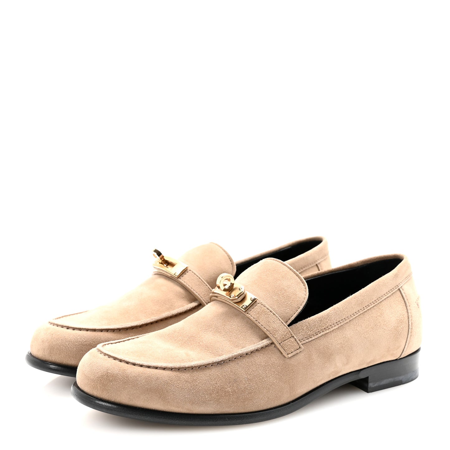 Suede Goatskin Womens Destin Loafers 40 Beige Sable