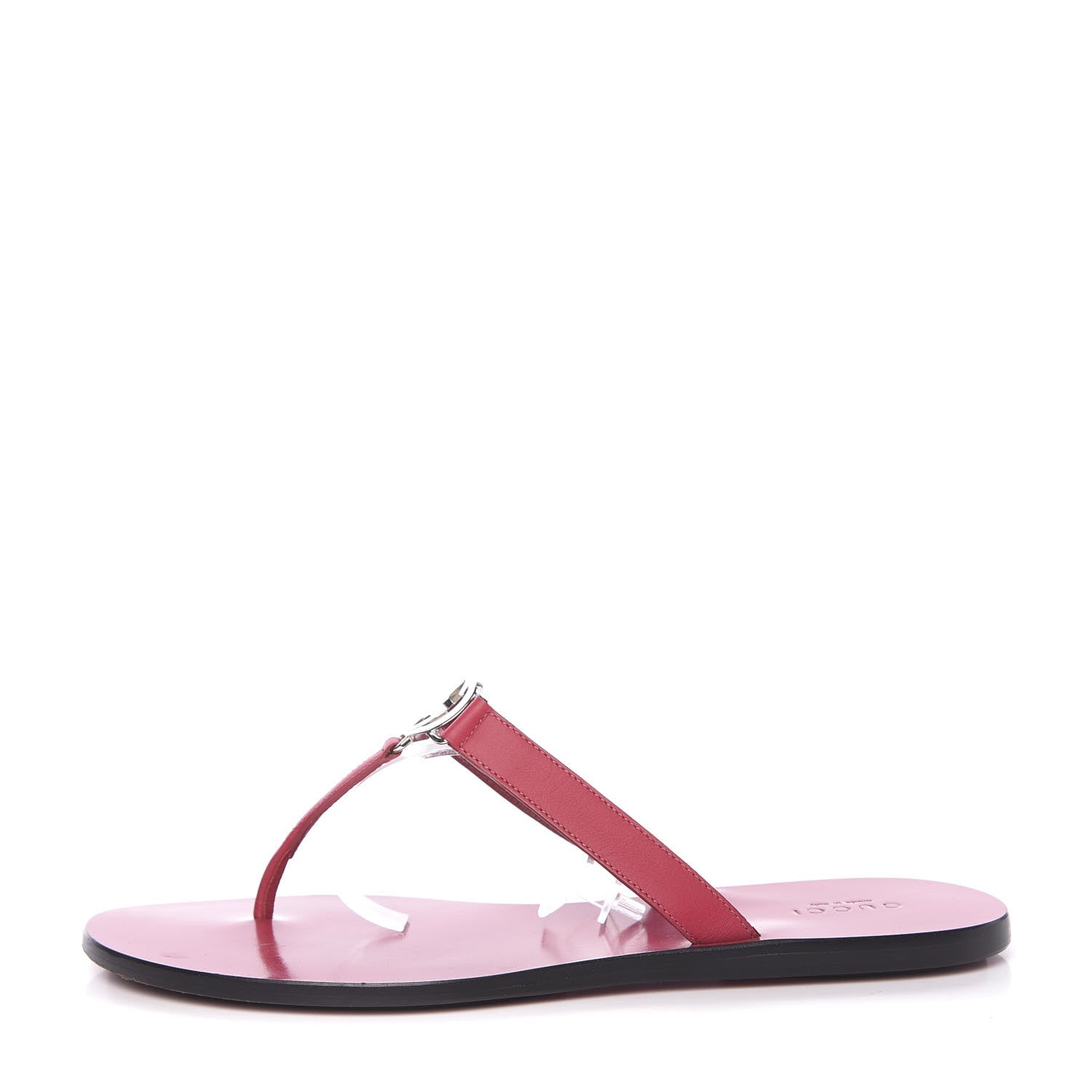Gucci Calfskin GG Thong Sandals 38 Bougainvillea 1 of 9
