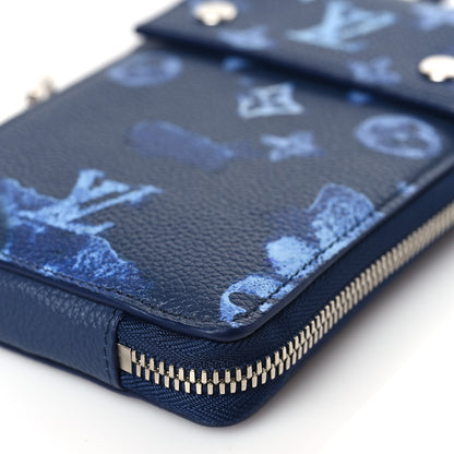 Louis Vuitton Monogram Ink Watercolor Phone Pouch Blue 8 of 9