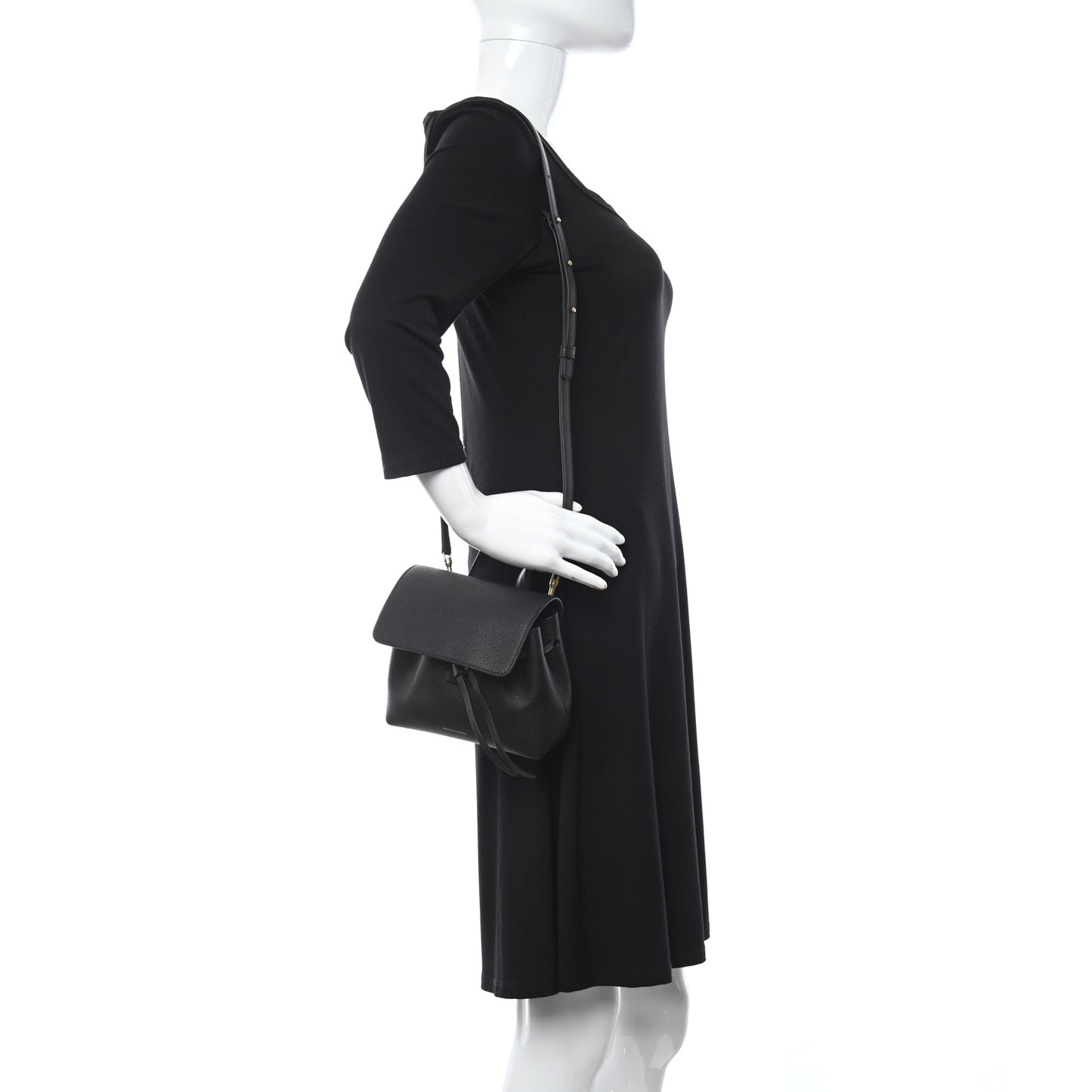Calfskin Mini Lady Bag Black