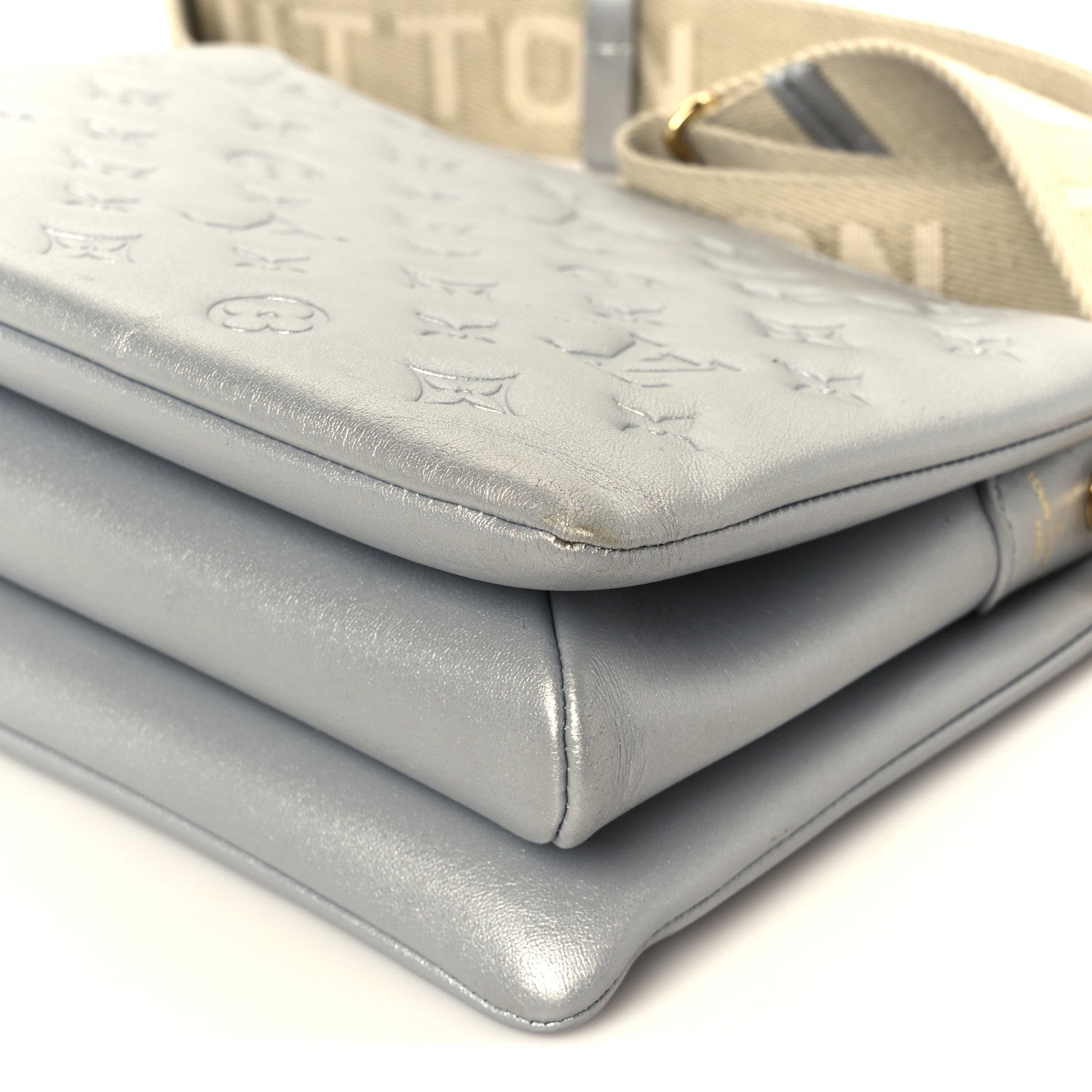 Louis Vuitton Metallic Lambskin Embossed Monogram Coussin PM Silver 12 of 12
