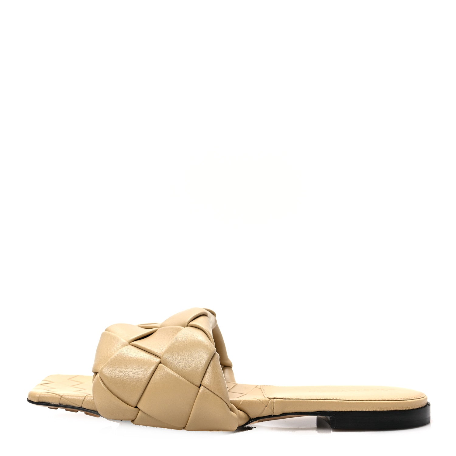 Bottega Veneta Nappa Maxi Intrecciato Lido Flat Sandals 39 Cane Sugar 1 of 7