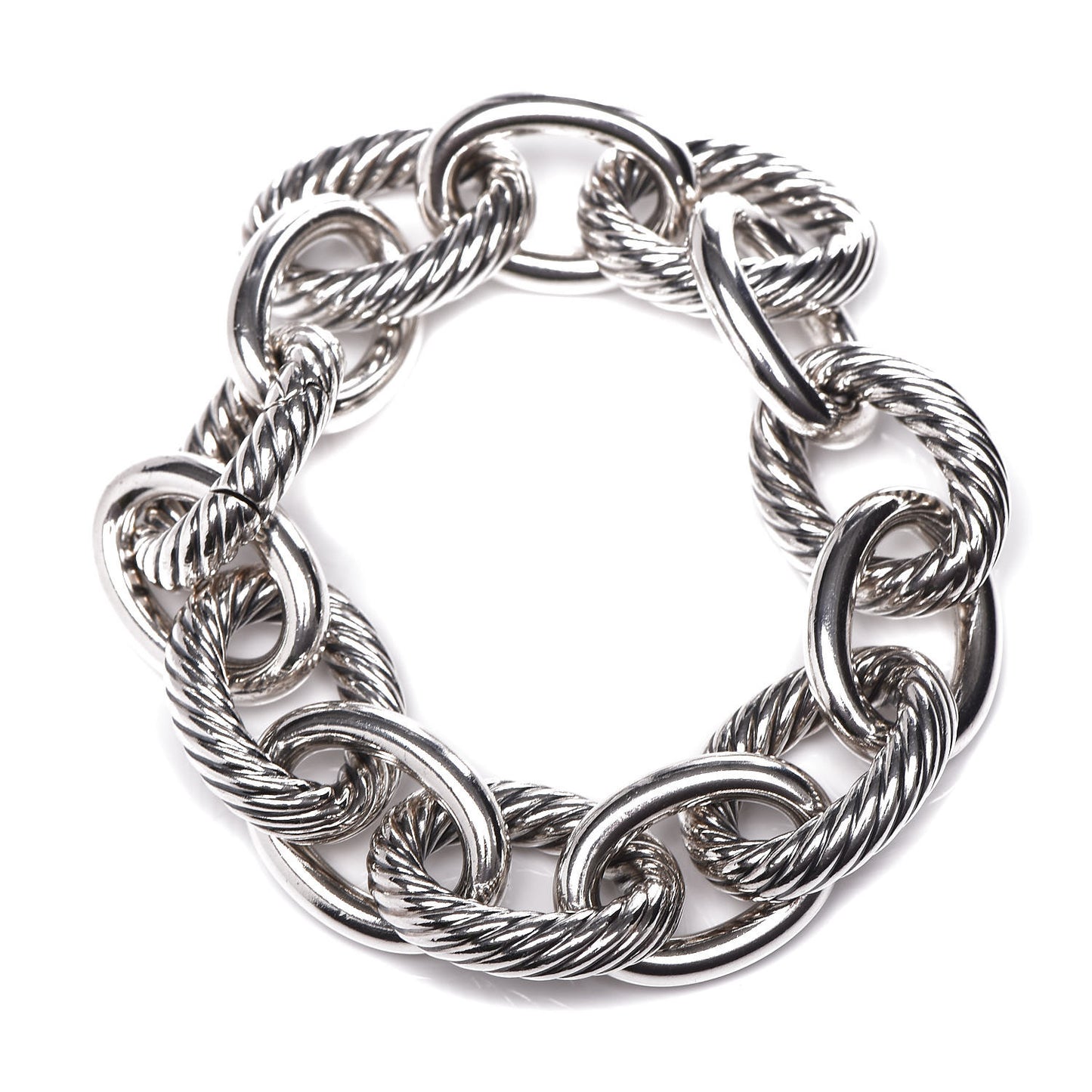 Sterling Silver 17mm Extra Large Oval Link Bracelet