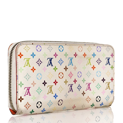 Louis Vuitton Monogram Multicolor Zippy Wallet White Litchi 3 of 14